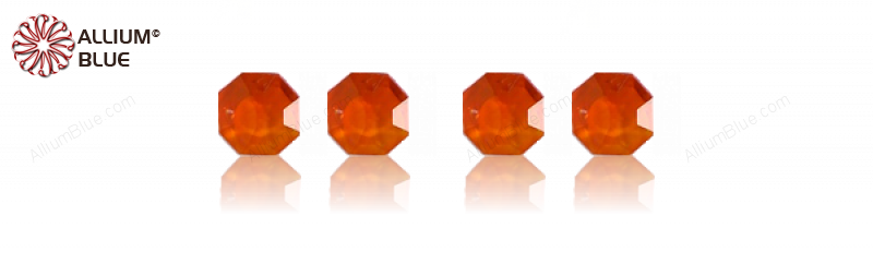 PREMIUM CRYSTAL Octagon 2-Hole Pendant 14mm Tangerine