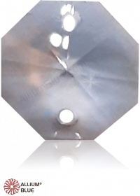 PREMIUM CRYSTAL Octagon 2-Hole Pendant 14mm Crystal Light Grey
