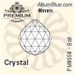 PREMIUM Ball Pendant (PM8558) 40mm - Clear Crystal