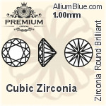 PREMIUM Zirconia Round Brilliant Cut (PM9000) 2mm - Cubic Zirconia