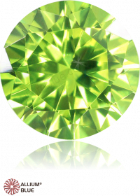 PREMIUM CRYSTAL Zirconia Round Brilliant Cut 7mm Zirconia Apple Green
