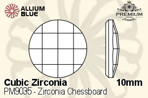 プレミアム Zirconia Chessboard (PM9035) 10mm - キュービックジルコニア