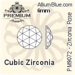 PREMIUM Zirconia Rose (PM9072) 6.5mm - Cubic Zirconia