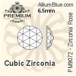 PREMIUM Zirconia Rose (PM9072) 8mm - Cubic Zirconia