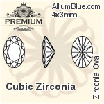 PREMIUM Zirconia Oval (PM9100) 8x5mm - Cubic Zirconia