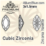 プレミアム Zirconia ラウンド Brilliant カット (PM9000) 2.5mm - キュービックジルコニア