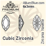 プレミアム Zirconia Navette (PM9200) 10x5mm - キュービックジルコニア