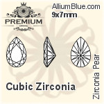 PREMIUM Zirconia Pear (PM9320) 12x10mm - Cubic Zirconia