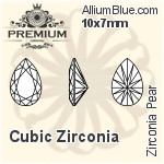 PREMIUM Zirconia Pear (PM9320) 13x9mm - Cubic Zirconia
