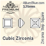 PREMIUM Zirconia Step Square (PM9427) 6mm - Cubic Zirconia