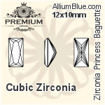 PREMIUM Zirconia Princess Baguette (PM9547) 8x6mm - Cubic Zirconia