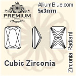PREMIUM Zirconia Radiant (PM9620) 12x8mm - Cubic Zirconia