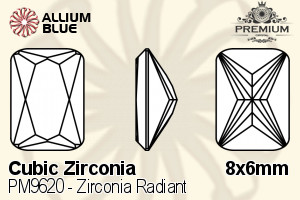 PREMIUM CRYSTAL Zirconia Radiant 8x6mm Zirconia Champagne