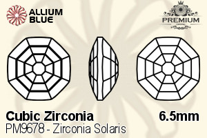 PREMIUM Zirconia Solaris (PM9678) 6.5mm - Cubic Zirconia - Haga Click en la Imagen para Cerrar