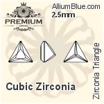 プレミアム Zirconia Triangle (PM9722) 3.5mm - キュービックジルコニア