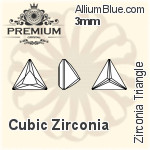 プレミアム Zirconia Triangle (PM9722) 4.5mm - キュービックジルコニア
