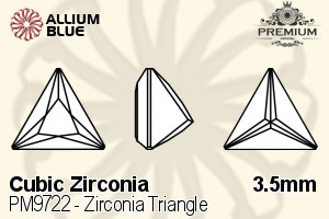 PREMIUM CRYSTAL Zirconia Triangle 3.5mm Zirconia White