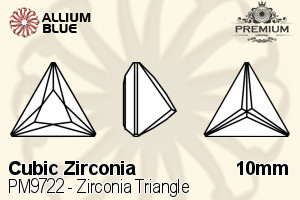 PREMIUM CRYSTAL Zirconia Triangle 10mm Zirconia Champagne