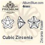 PREMIUM Zirconia Flower (PM9744) 9mm - Cubic Zirconia