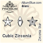 PREMIUM Zirconia Star (PM9745) 5mm - Cubic Zirconia