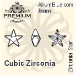 プレミアム Zirconia Star (PM9745) 6mm - キュービックジルコニア