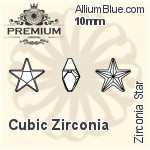 PREMIUM Zirconia Star (PM9745) 8mm - Cubic Zirconia