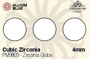 プレミアム Zirconia Globe (PM9809) 4mm - キュービックジルコニア