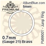 Jump Ring (PM99001) ⌀5mm - 0.8mm (Gauge 20) Iron