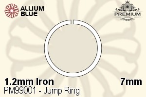 Jump Ring (PM99001) ⌀7mm - 1.2mm Iron - 關閉視窗 >> 可點擊圖片