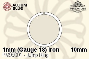PREMIUM CRYSTAL Jump Ring 10mm Black Zinc Plated