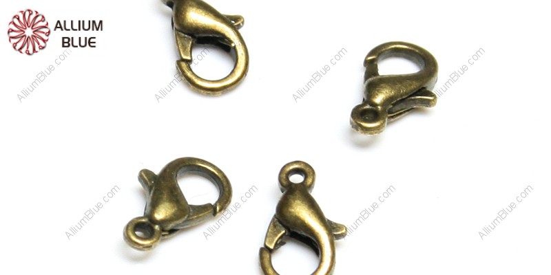PREMIUM CRYSTAL Lobster Claw Clasp 16x9mm Antique Bronze Plated