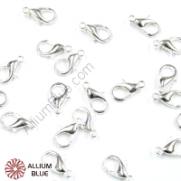 PREMIUM CRYSTAL Lobster Claw Clasp 10x6mm Silver Plated