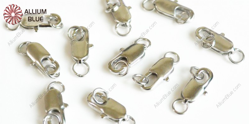 PREMIUM CRYSTAL Lobster Claw Clasp 14mm Platinum Plated