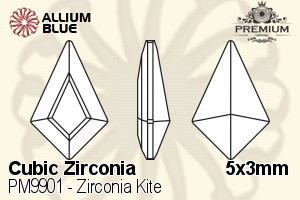 PREMIUM Zirconia Kite (PM9901) 5x3mm - Cubic Zirconia - Click Image to Close