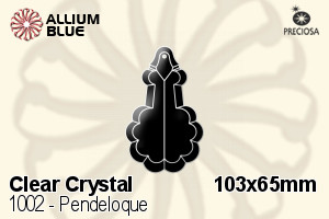 Preciosa Pendeloque (1002) 103x65mm - Clear Crystal - Haga Click en la Imagen para Cerrar