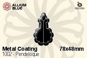 Preciosa Pendeloque (1002) 78x48mm - Metal Coating - Click Image to Close