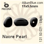Preciosa Round Half-Hole MAXIMA Crystal Nacre Pearl (131 10 012) 12mm - Nacre Pearl