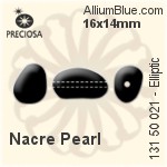 Preciosa Elliptic Crystal Nacre Pearl (131 50 021) 11x9.5mm - Nacre Pearl
