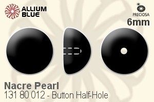 PRECIOSA Button Pearl 1/2H 6 vanilla