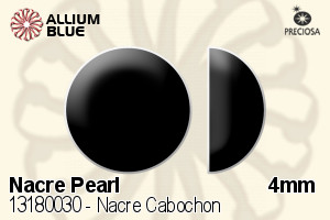 PRECIOSA Nacre Cabochon 4 ceramic grey