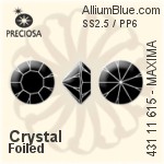 Preciosa MC Chaton MAXIMA (431 11 615) SS2.5 - Clear Crystal With Dura Foiling
