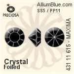 Preciosa MC Chaton MAXIMA (431 11 615) SS5 / PP11 - Clear Crystal With Dura™ Foiling