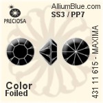 Preciosa MC Chaton MAXIMA (431 11 615) SS3 - Colour (Uncoated) With Dura Foiling