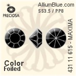 Preciosa MC Chaton MAXIMA (431 11 615) SS3.5 - Colour (Uncoated) With Dura Foiling