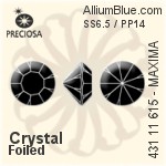 Preciosa MC Chaton MAXIMA (431 11 615) SS6.5 - Clear Crystal With Dura Foiling