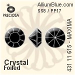 Preciosa MC Chaton MAXIMA (431 11 615) SS8 - Clear Crystal With Dura Foiling