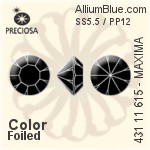 Preciosa MC Chaton MAXIMA (431 11 615) SS5.5 - Colour (Uncoated) With Dura Foiling