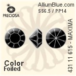 Preciosa MC Chaton MAXIMA (431 11 615) SS6.5 - Colour (Uncoated) With Dura Foiling