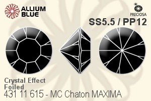 PRECIOSA Chaton MAXIMA ss5.5/pp12 crystal DF AgF