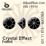 Preciosa MC Chaton MAXIMA (431 11 615) SS6 - Crystal (Coated) With Dura Foiling